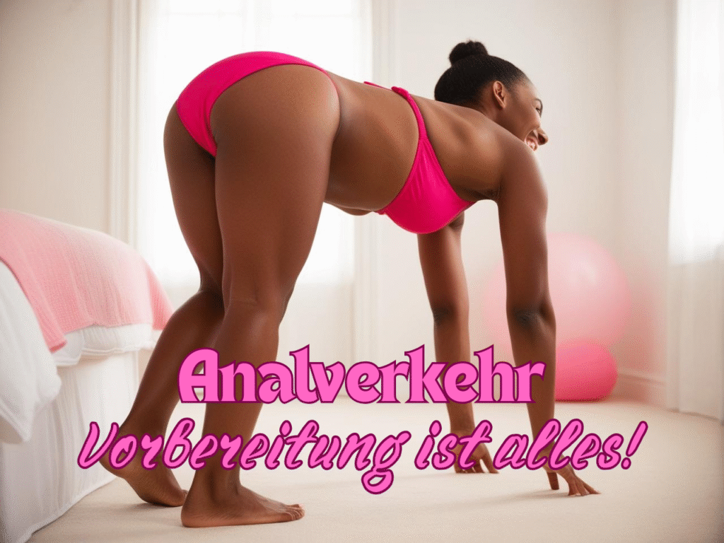 Latina-Frau im pinken Bikini bereitet sich auf Analverkehr vor – sinnliche Pose mit gebräunter Haut
