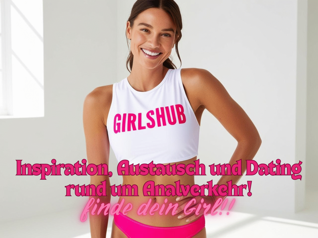 Sportliches Model im weißen Tanktop und pinken Bikinihöschen freut sich auf eine besondere Begegnung auf GirlsHub