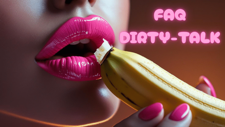 Pinke, glänzende Lippen flüstern einer halbgeschälten Banane etwas zu, bevor sie hineinbeißen – stilvoll, erotisch und verspielt dargestellt.