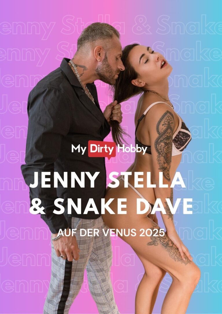 Snake Dave und Jenny Stella in erotischer Pose auf der Venus Berlin 2025.