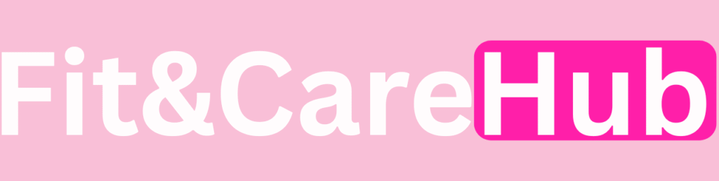 Fit&Care Banner Erotik Lifestyle Medienunternehmen in Pastellrosa mit weißer Schrift und pinkem HUB-Schriftzug. Symbol für Sinnlichkeit, Neugier und bewusste Sexualität.