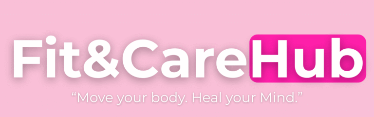 Fit&CareHub Banner in Pastellblau – Plattform für Selfcare, Fitness, mentale Stärke und sexuelle Gesundheit von PPSHQ